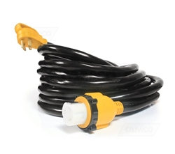 Camco 55542 Power Grip Extension Cord Locking Electrical Adapter - 50 Amp - 25' Questions & Answers