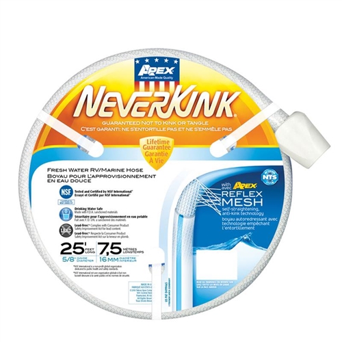 Teknor Apex 8602-25 NeverKink RV/Marine Fresh Water Hose, 25' x 5/8'' ID Questions & Answers