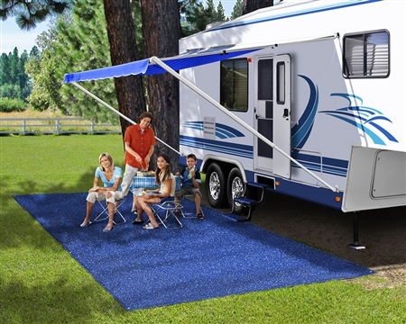 Prest-O-Fit 2-1171 RV Patio Rug - Imperial Blue - 8' x 20' Questions & Answers