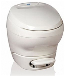 Thetford 31084 White High Profile Bravura RV Toilet Without Water Saver Sprayer Questions & Answers