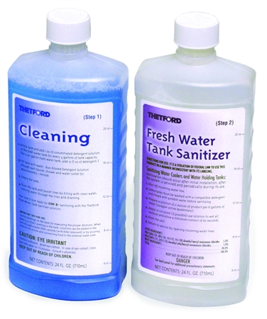 How is this product introduced into the water system ane does it clean the hot water system as well?