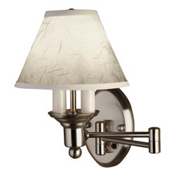 What are the dimensions of the Gustafson Shaded Swing Arm Wall Lamp wall plate?