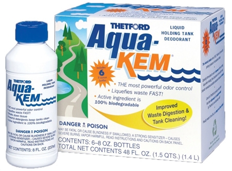 Thetford 96634 Aqua-Kem Liquid Holding Tank Deodorizer - 8 Oz Bottles Questions & Answers