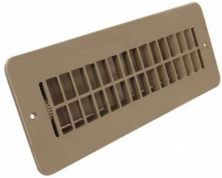 JR Products 288-86-AB-TN-A RV Floor Register with Damper - Tan Questions & Answers
