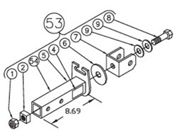 How to remove the nuts located inside the hitch assembly?