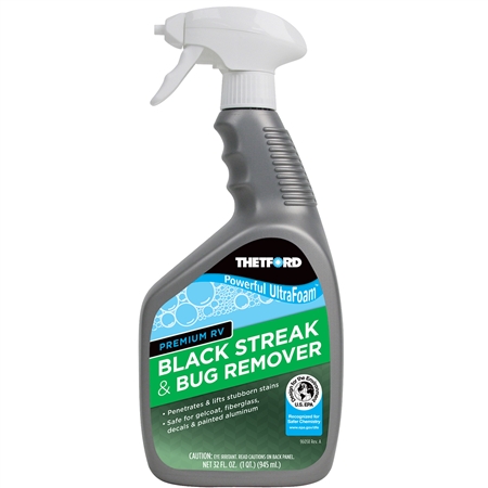Can black streak remover be used on unpainted aluminum horse trailer  roof