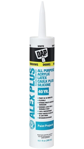 DAP 18152 Latex Caulk With Silicone - 10 Oz - White Questions & Answers