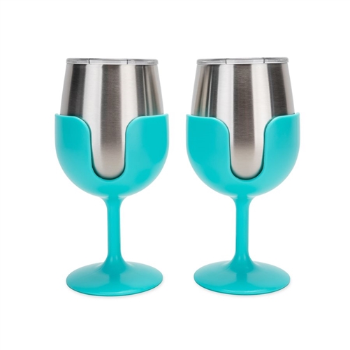 Camco 53484 Light Blue Wine Tumbler Set Questions & Answers