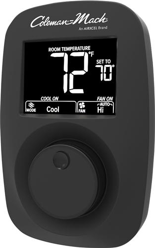 Coleman Mach 2-Stage Heat/Cool Wall Thermostat, Black Questions & Answers
