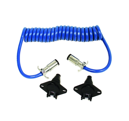 Blue Ox BX8862 6 Way Round To 6 Way Round Plugs With 6' Coiled Electrical Cable - Includes Receptacles Questions & Answers